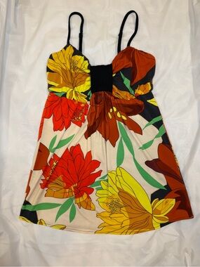 Sweetees Bold Tropical Floral Print Top Sz XS